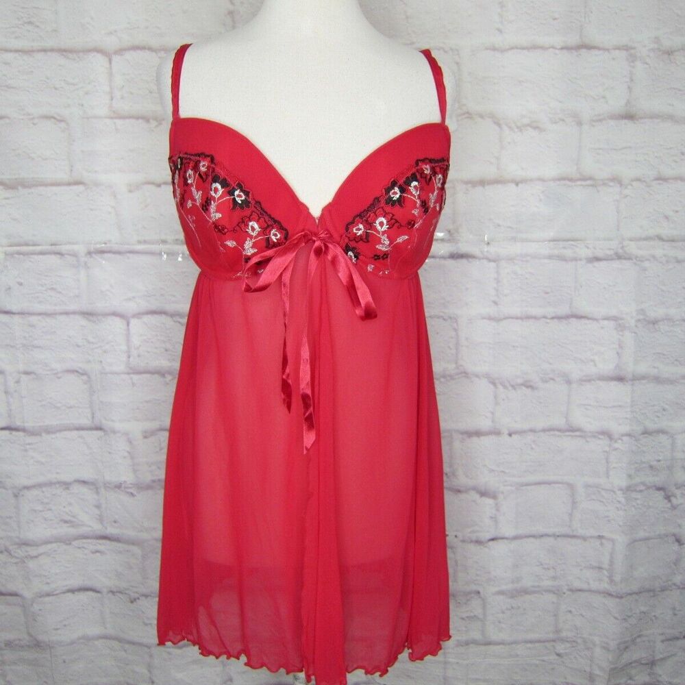 Lane Bryant Cacique Flyaway Embroidered Cami Chemise Babydoll Lingerie sz 18/20